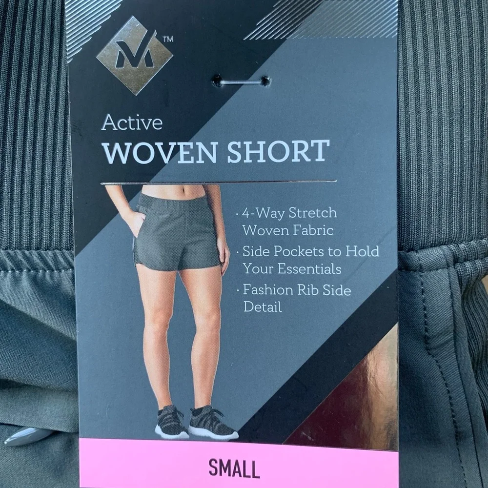 Athletic Shorts Gray New Women Small 4 Way Stretch
